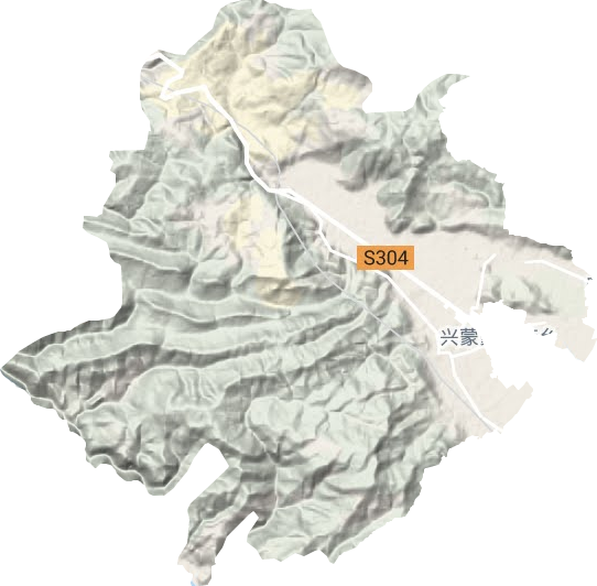 河西镇地形图