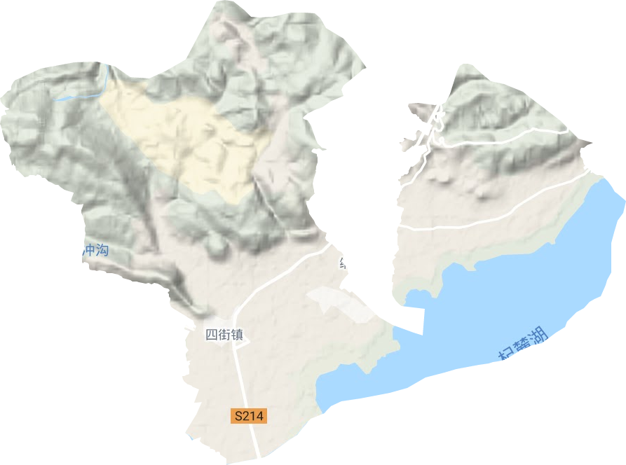 四街镇地形图