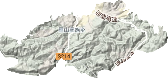 里山乡地形图
