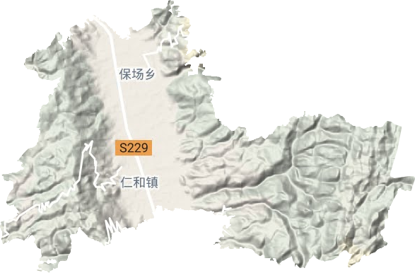 仁和镇地形图
