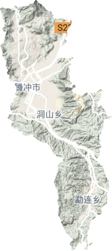 腾越镇地形图