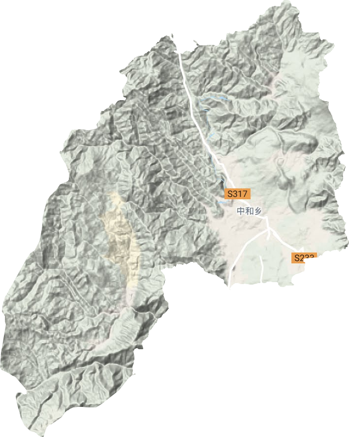 中和镇地形图