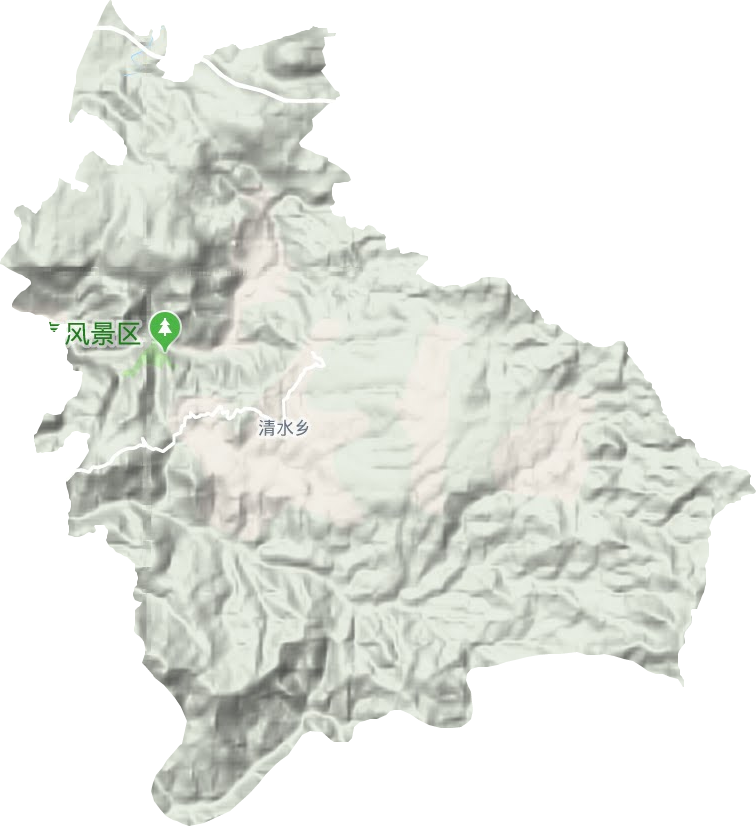 清水乡地形图