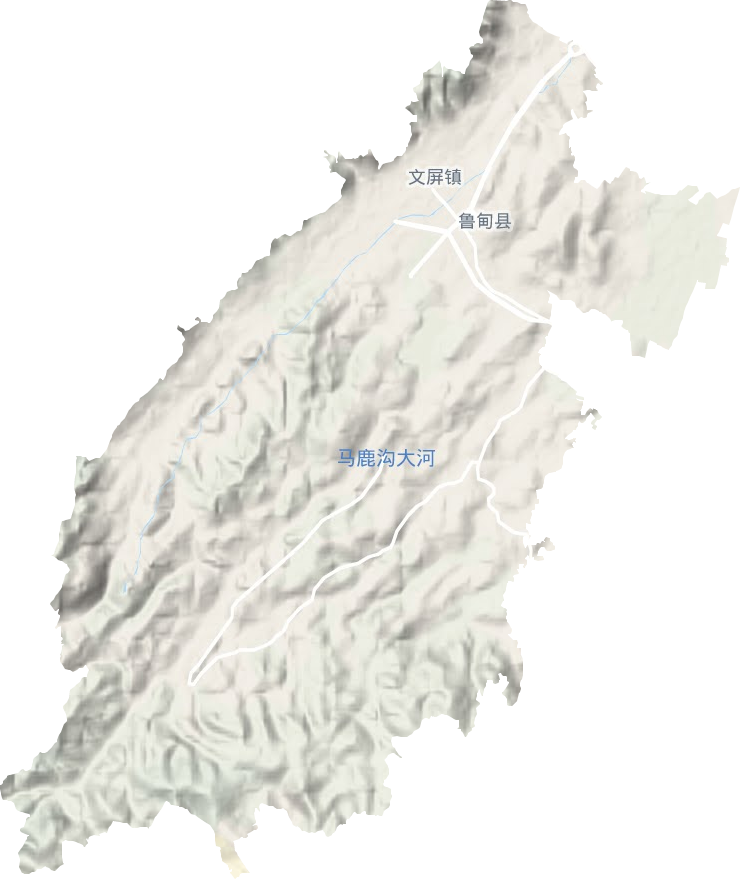 文屏镇地形图