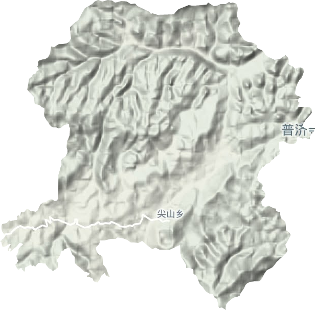 尖山乡地形图