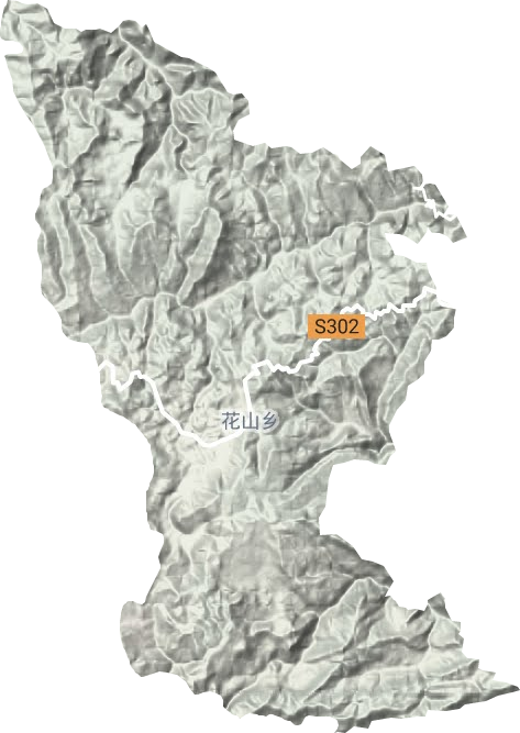 花山乡地形图