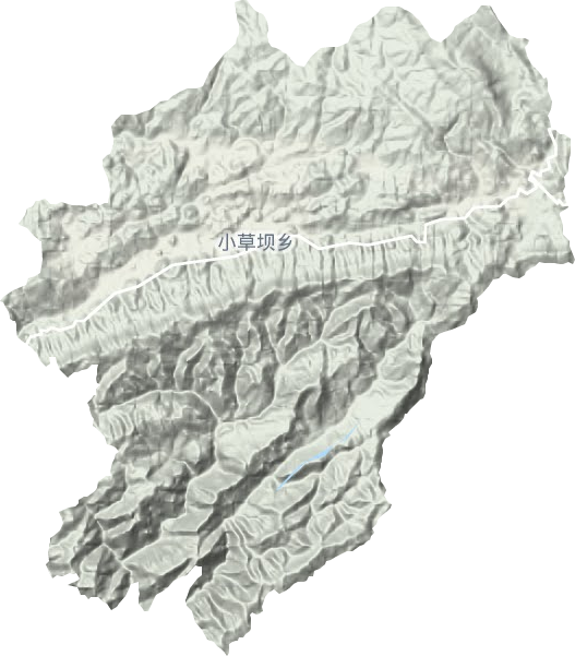 小草坝镇地形图