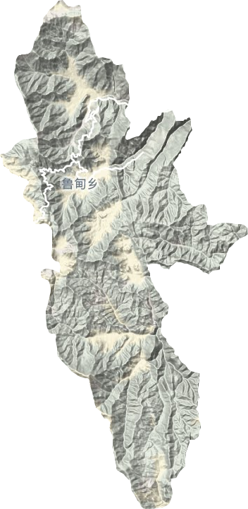 鲁甸乡地形图