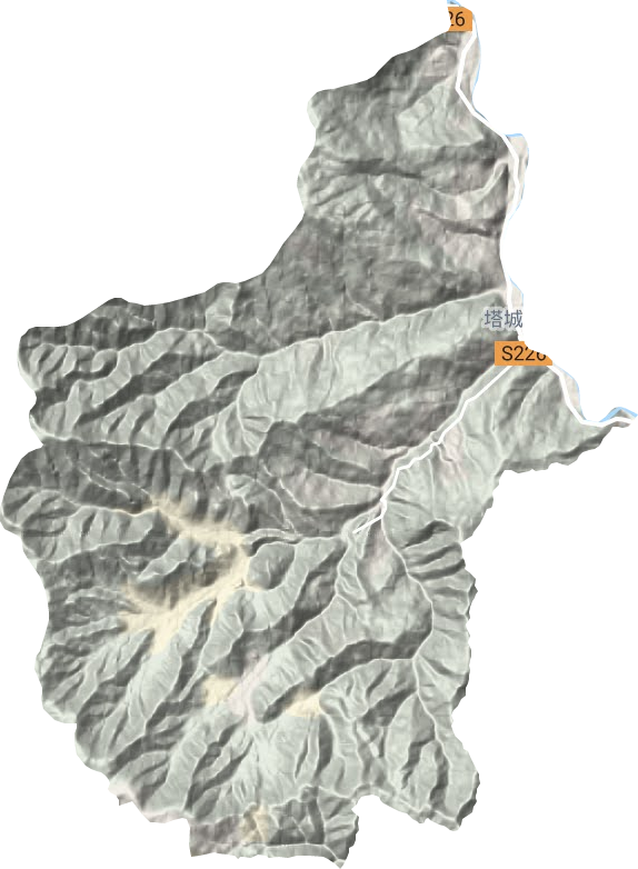 塔城乡地形图