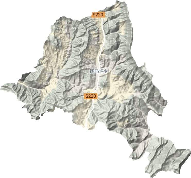 跑马坪乡地形图