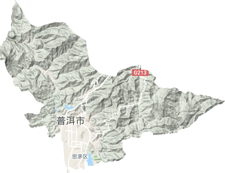 思茅镇地形图