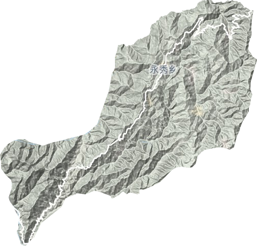 大朝山东镇地形图