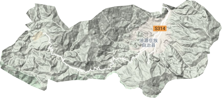 勐董镇地形图