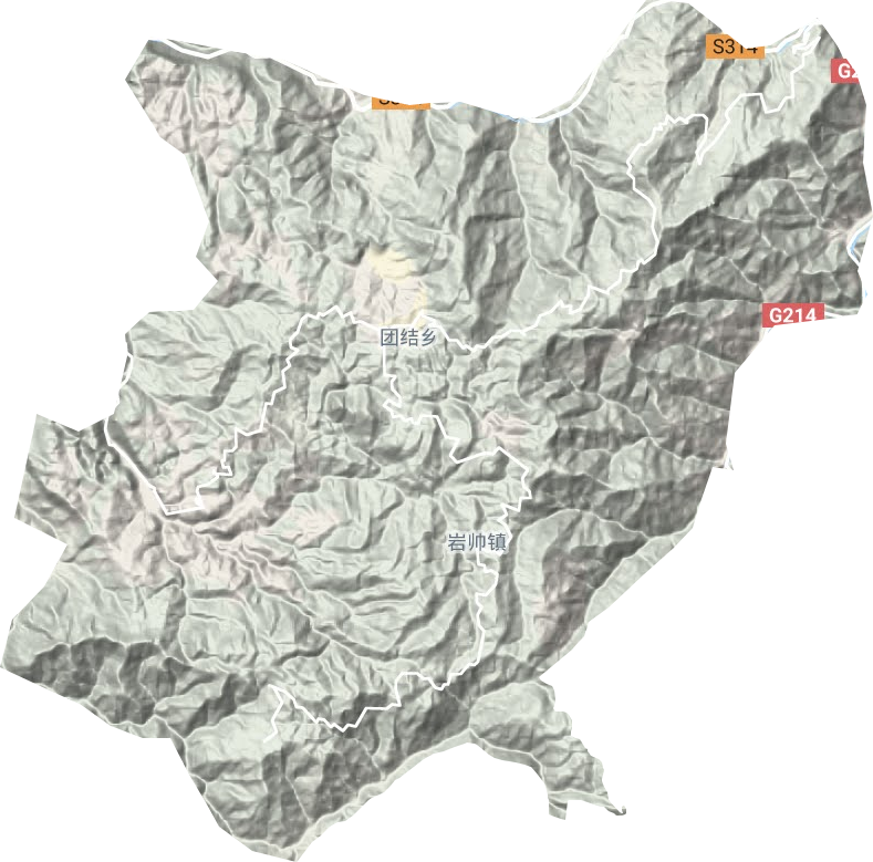 岩帅镇地形图