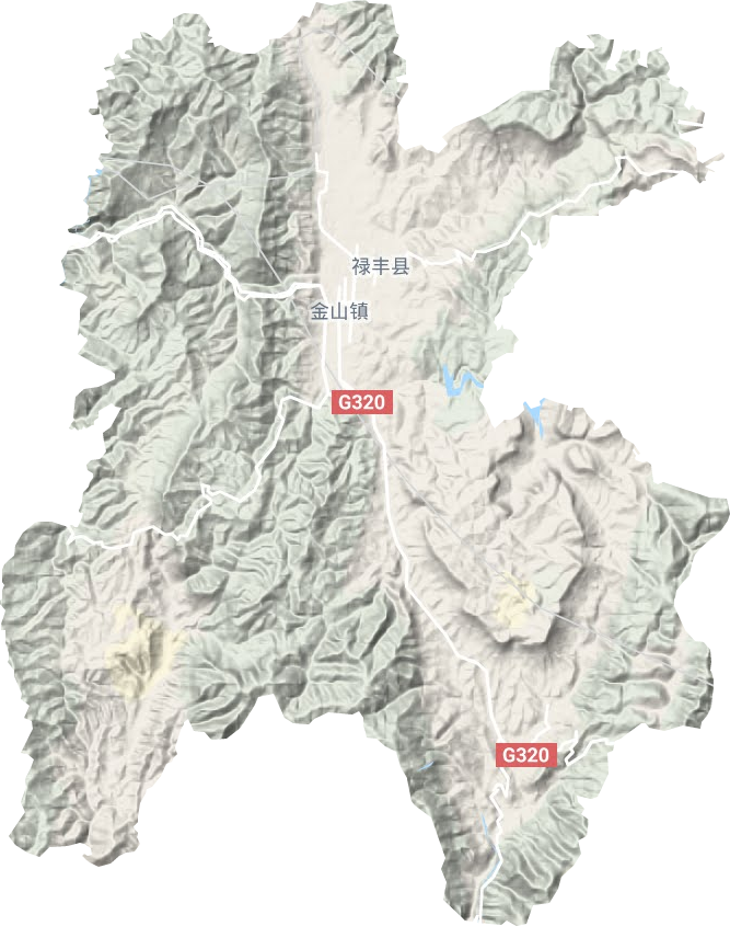 金山镇地形图