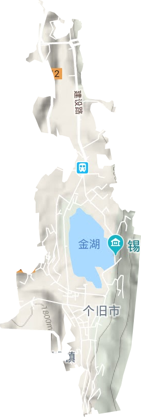 城区街道地形图