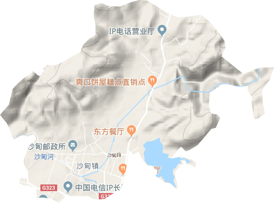 沙甸镇地形图