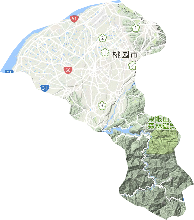 桃园市地形图
