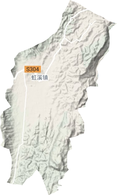 虹溪镇地形图