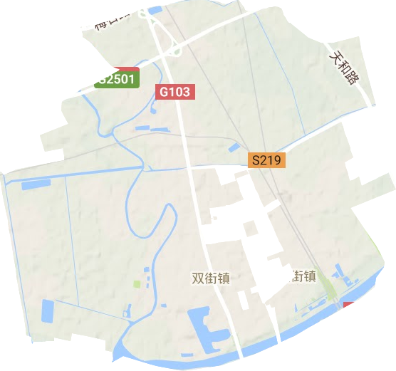 双街镇地形图