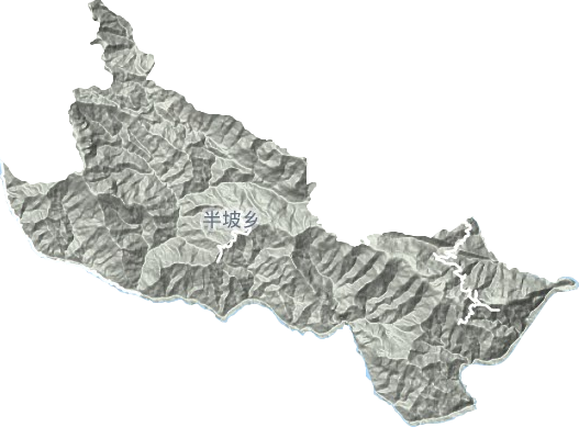 半坡乡地形图