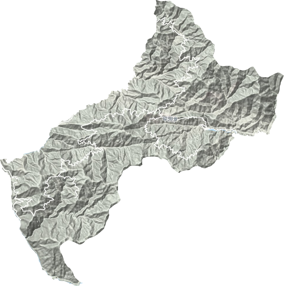 平河乡地形图