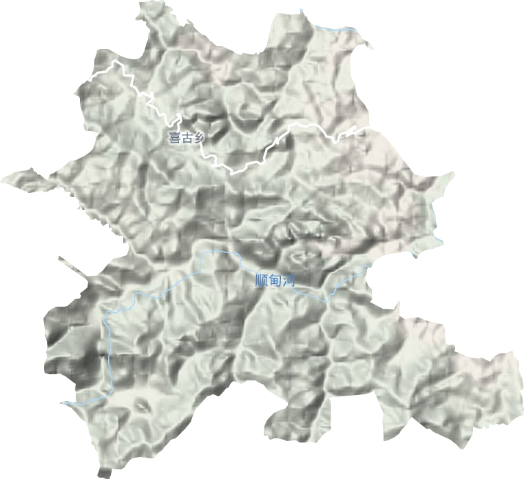 喜古乡地形图