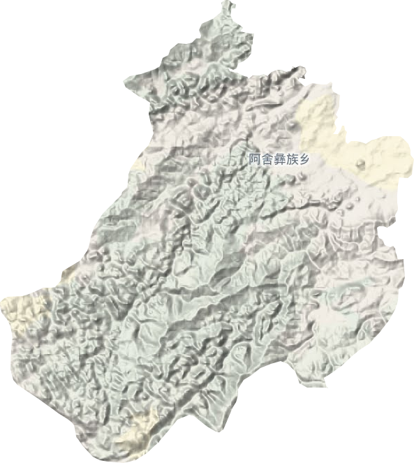 阿舍彝族乡地形图