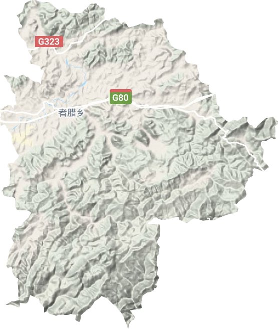 者腊乡地形图