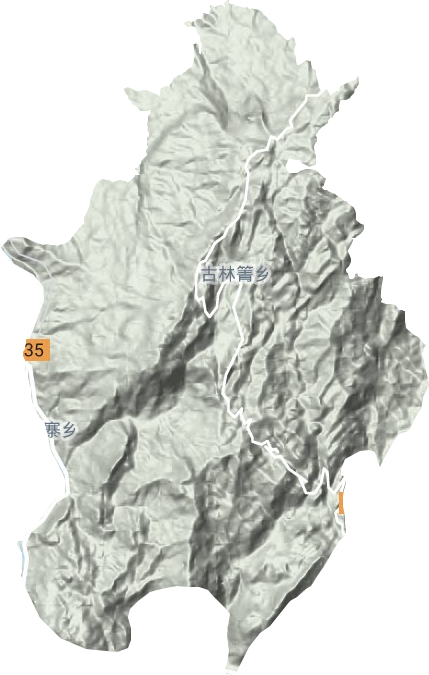 古林箐乡地形图