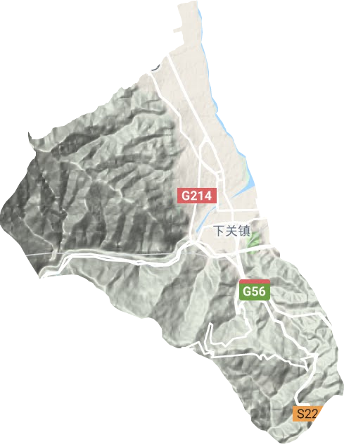 下关镇地形图