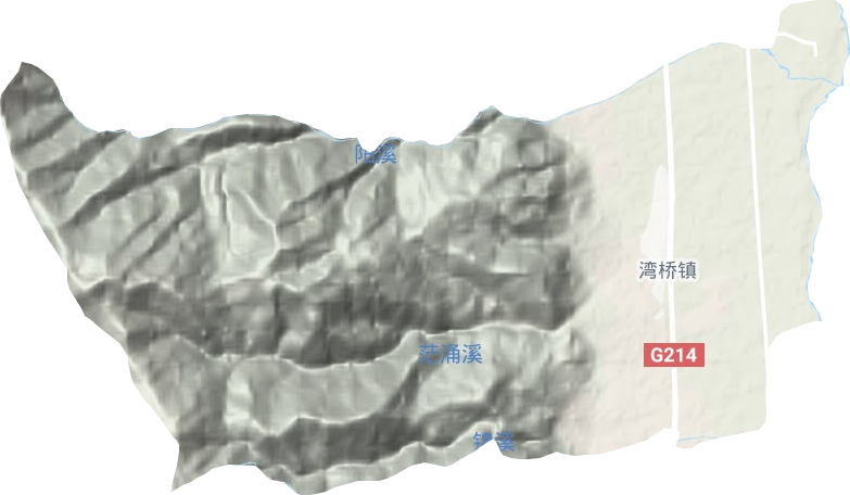湾桥镇地形图