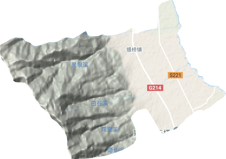 银桥镇地形图