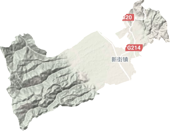 新街镇地形图