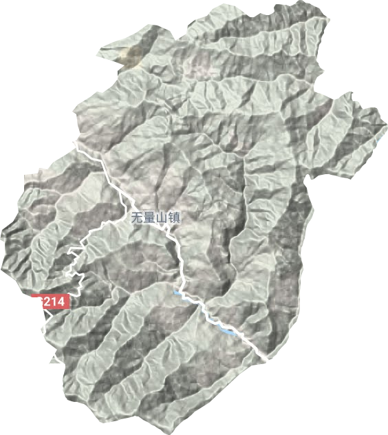 无量山镇地形图