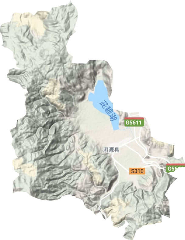 茈碧湖镇地形图
