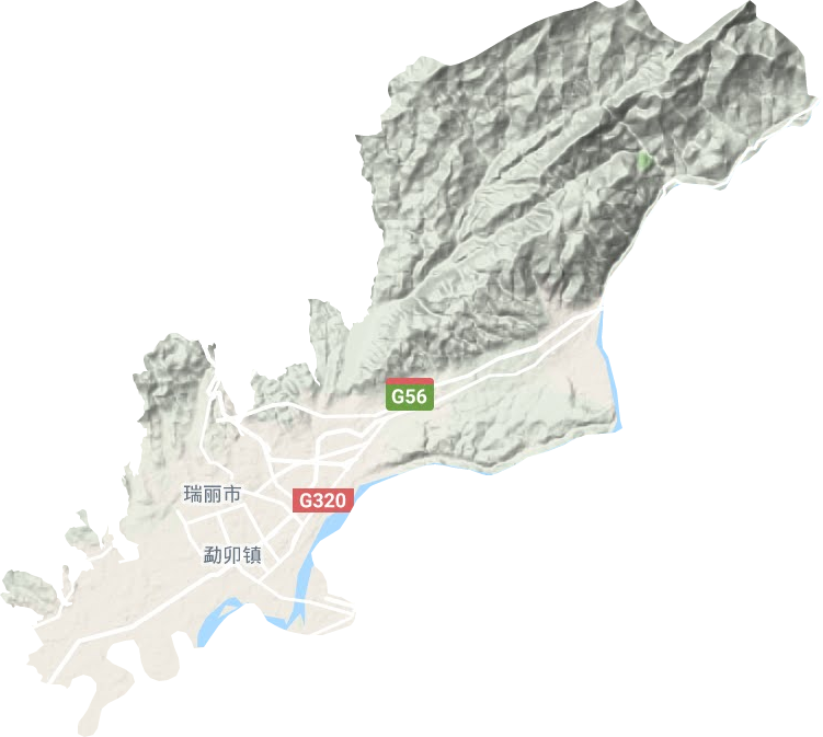 勐卯镇地形图