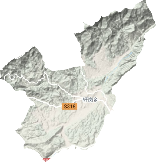 轩岗乡地形图