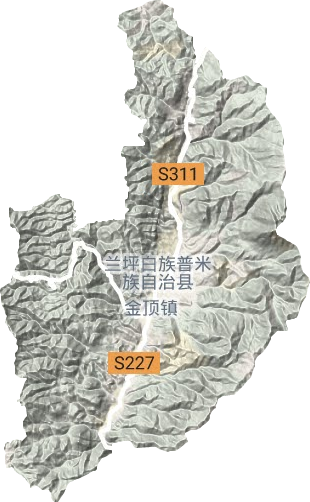 金顶镇地形图