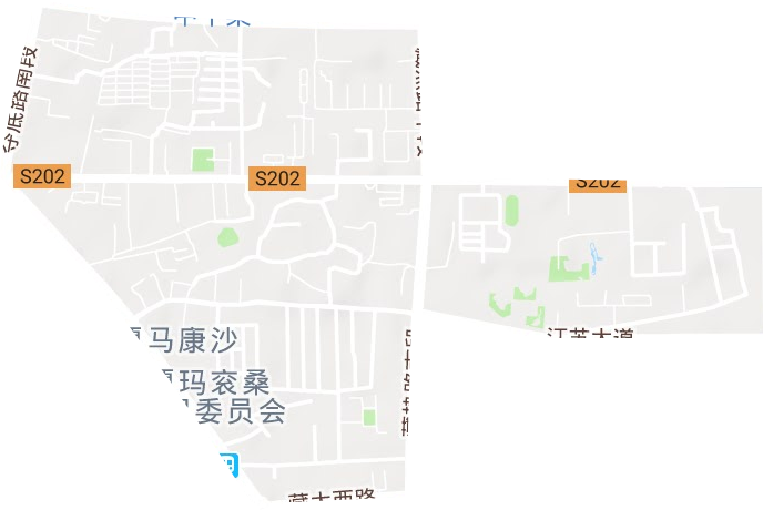 嘎玛贡桑街道地形图