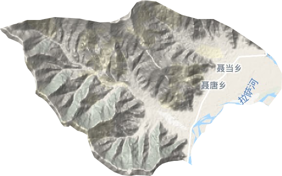 聂当乡地形图
