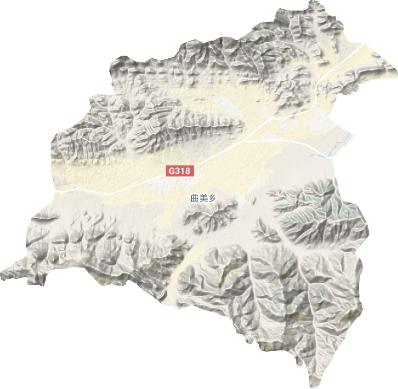 曲美乡地形图