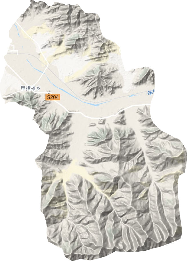 甲措雄乡地形图