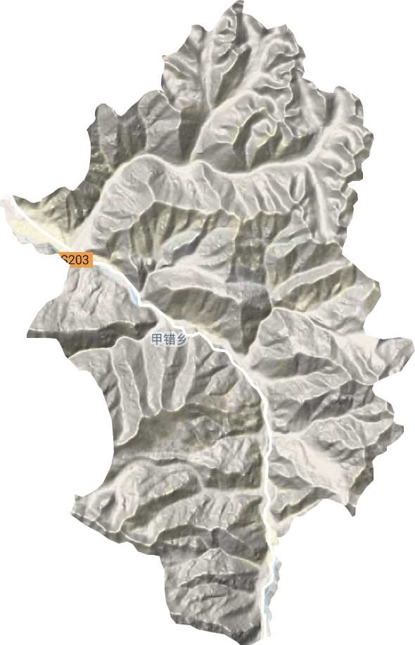甲措乡地形图