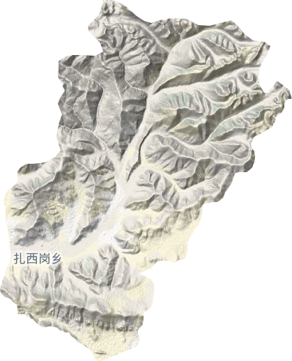 扎西岗乡地形图