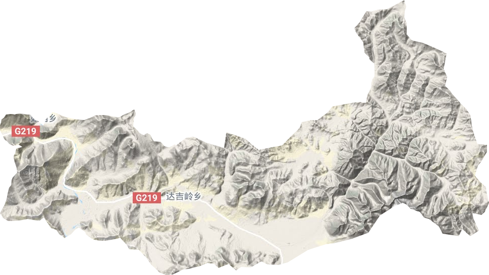 达吉岭乡地形图