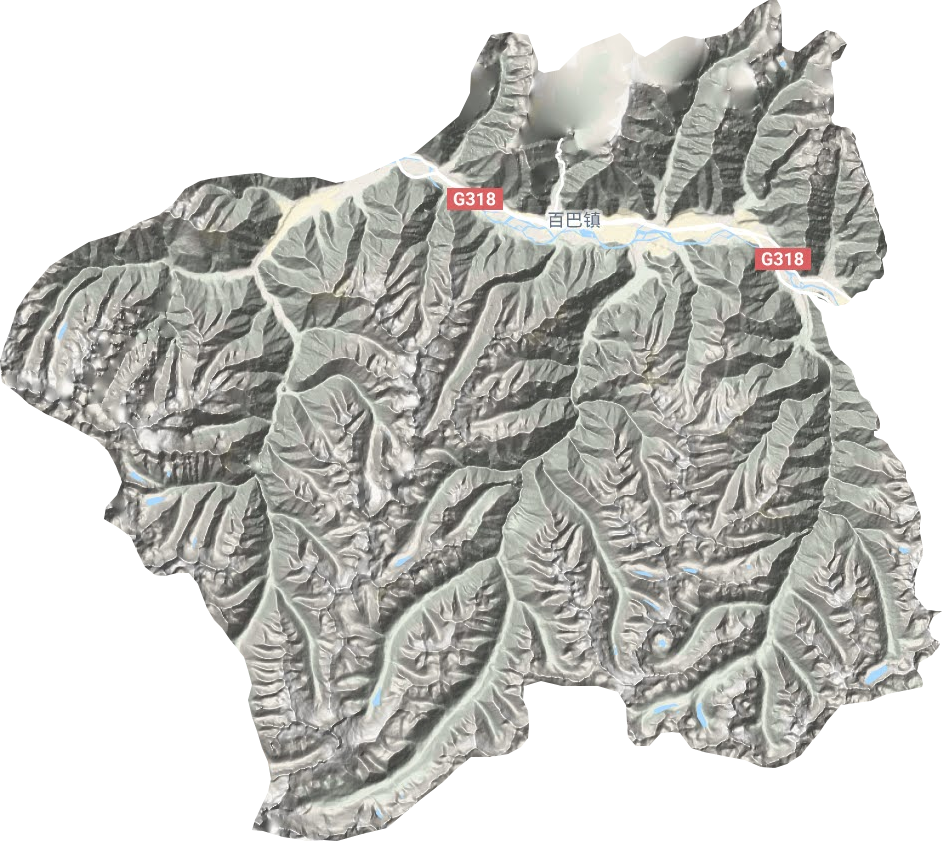百巴镇地形图