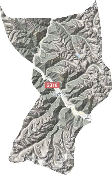 江达乡地形图