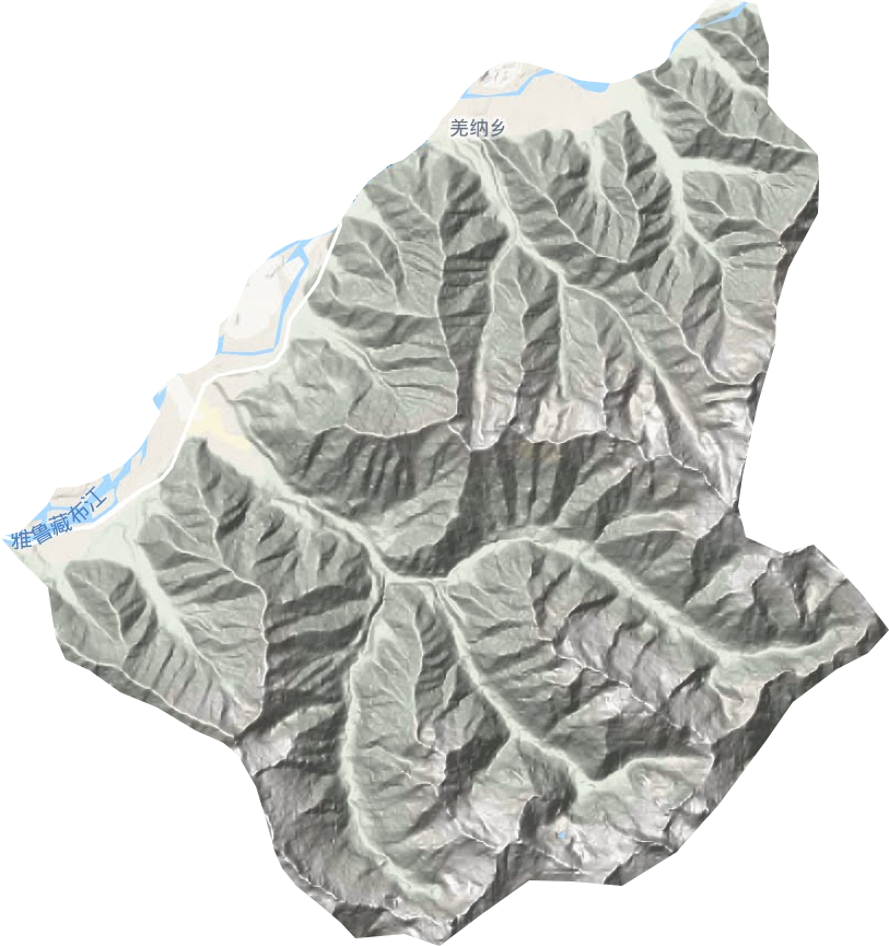 羌纳乡地形图