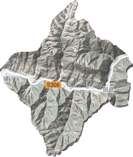 朗镇地形图